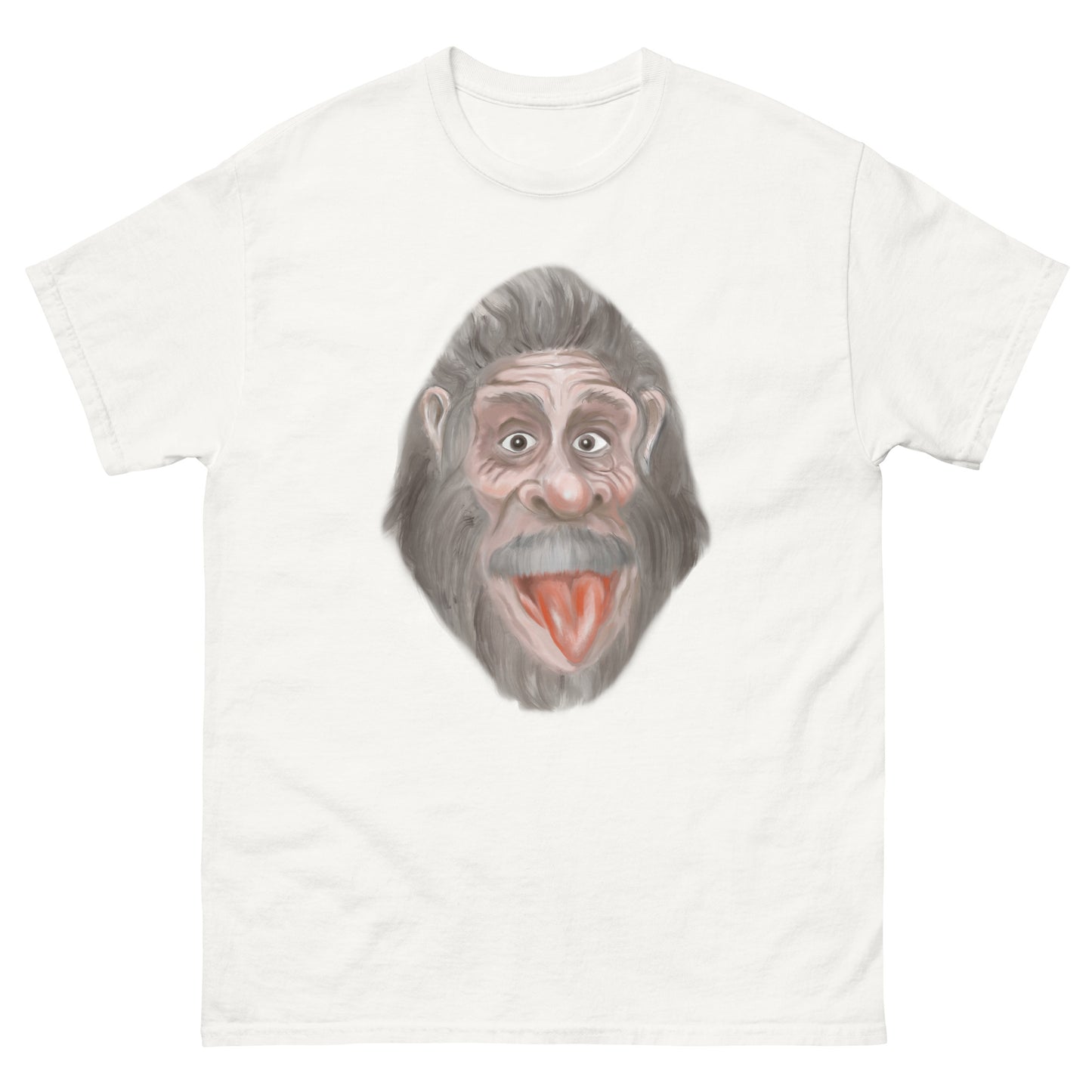 Einstein monkey white classic tee