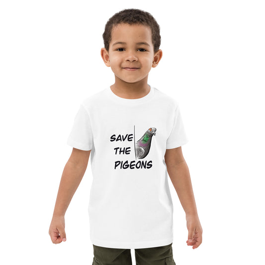 Organic cotton kids t-shirt "Save the pigeons"